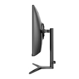 piXL CM27C7 27 Inch Curved Monitor, 165Hz, 1ms, Frameless, Freesync / G-Sync, Full HD, HDMI, Display Port, USB, Black with RGB Lighting, VESA Mount, Height Adjustable