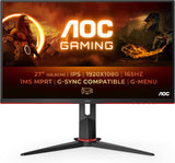 AOC Gaming 27G2SP - 27 Inch FHD Monitor, IPS, 1ms, FreeSync Premium, Gsync Compatible, Height Adjust, Low Input lag, Game modes (1920 x 1080 @@ 165Hz, , 250 cd/m, HDMI 1.4 x 2 / Display Port)